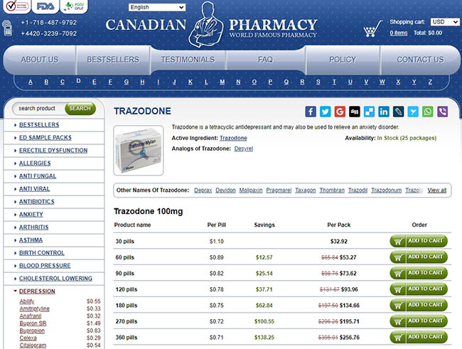 Trazodone for pain - Buy Trazodone Online Over the Counter